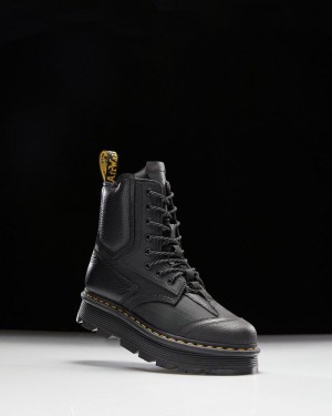 Black Doctor Martens 1460 Beta Zebzag Platform Boots (Lunar+Sorento+Hub Ripstop) | OT12-Q0EU