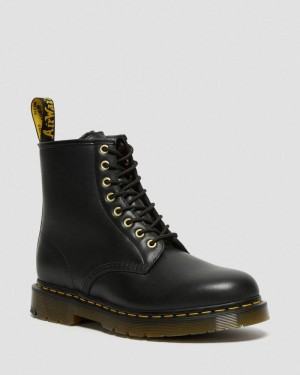 Black Doctor Martens 1460 DM's Wintergrip Leather Lace Up Boots (Blizzard Wp) | EJ97-N7GA