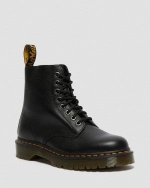 Black Doctor Martens 1460 Pascal Bex Pisa Leather Lace Up Boots (Pisa) | RS86-H2DK