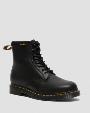 Black Doctor Martens 1460 Pascal Warmwair Leather Lace Up Boots (Valor Wp) | ON09-J1BN