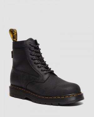 Black Doctor Martens 1460 Trinity Wintergrip Waterproof Boots | VP56-U7SW