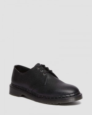 Black Doctor Martens 1461 Pebble Grain Leather Oxford Shoes (Atlas Pebble Grain) | GF29-H0WI