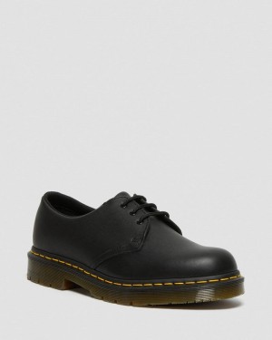 Black Doctor Martens 1461 Slip Resistant Leather Oxford Shoes (Industrial Full Grain) | PA15-O8OU