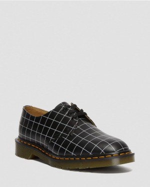 Black Doctor Martens 1461 Undercover Made in England Leather Oxford Shoes (Smooth Leather) | EX52-Q9IE