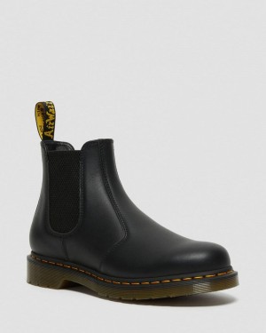 Black Doctor Martens 2976 Nappa Leather Chelsea Boots (Nappa Leather) | UZ05-A0RG