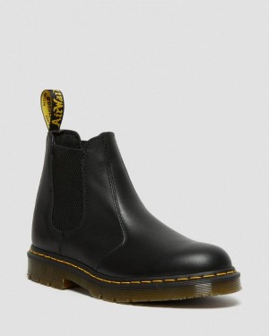 Black Doctor Martens 2976 Slip Resistant Leather Chelsea Boots (Industrial Full Grain) | MW84-A7PY