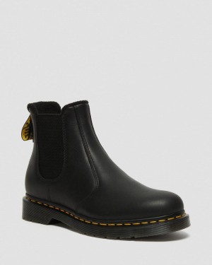 Black Doctor Martens 2976 Warmwair Leather Chelsea Boots (Valor Wp) | RP03-S3IG