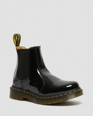 Black Doctor Martens 2976 - Patent Leather Chelsea Boots (Patent Leather) | NX84-I9LF