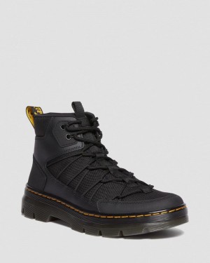 Black Doctor Martens Buwick Extra Tough Lace Up Utility Boots (Ajax+Extra Tough 50/50) | NY43-L5BA