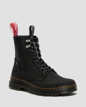 Black Doctor Martens Combs II Herschel Casual Boots (Slippery Wp+Cordura Ballistic Nylon) | PH28-O3DW