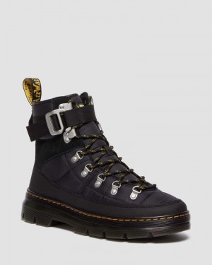 Black Doctor Martens Combs Tech Quilted Casual Boots | WX17-M8MA