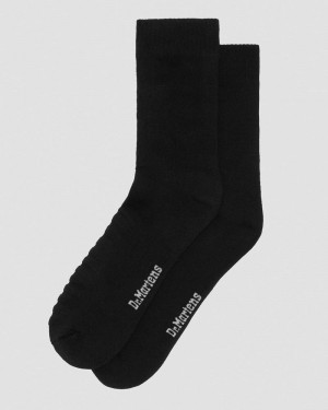 Black Doctor Martens Double Doc Cotton Blend Socks (Cotton Blend) | JK03-X9RU