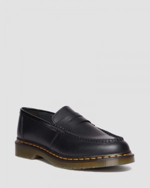 Black Doctor Martens Penton Smooth Leather Loafers (Smooth Leather) | FJ77-Y0EM