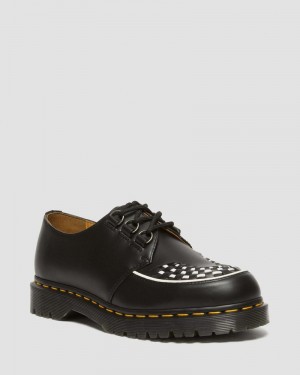 Black Doctor Martens Ramsey Smooth Leather Creepers (Smooth Leather) | JG37-W6UX