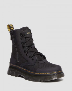 Black Doctor Martens Tarik Zip Poly & Leather Utility Boots (Ajax + Extra Tough 50/50 + Hydro) | LO79-N5AC