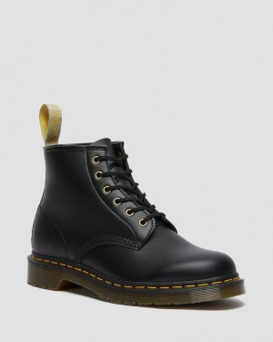 Black Doctor Martens Vegan 101 Felix Ankle Boots (Felix Rub Off) | GG06-J9JF