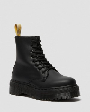 Black Doctor Martens Vegan Jadon II Boot Mono Platforms (Felix Rub Off) | JI83-C5JM