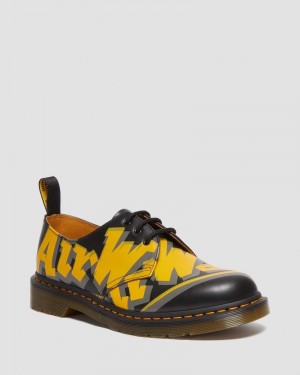 Black / Multi Doctor Martens 1461 Airwair Vintage Smooth Leather Oxford Shoes (Airwair Vintage Smooth) | EF44-G8ZI