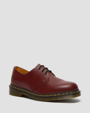 Cherry Red Doctor Martens 1461 Smooth Leather Oxford Shoes (Smooth Leather) | VA62-B3YD