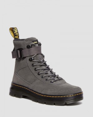 Gunmetal Doctor Martens Combs Tech Suede Casual Boots (E.H.Suede) | UD35-M4NB