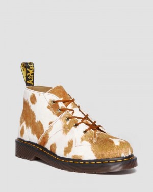 Jersey Cow Print Doctor Martens Church Hair-On Cow Print Monkey Boots (Hair On) | AA14-W5BE