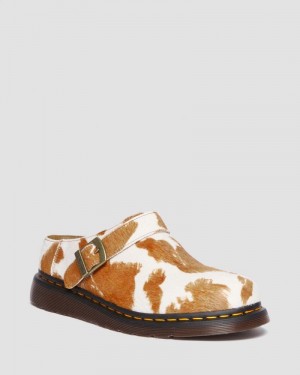 Jersey Cow Print Doctor Martens Isham Hair-On Cow Print Slingback Mules (Hair On) | LL63-T3PP