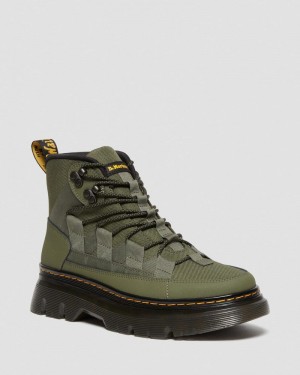 Khaki Green Doctor Martens Boury Leather Casual Boots (Ajax+Extra Tough 50/50) | BD72-U7BY