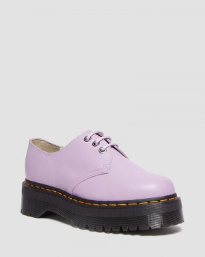 Lilac Doctor Martens 1461 II Pisa Leather Platform Shoes (Pisa) | ID02-P5NP