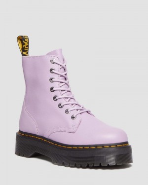 Lilac Doctor Martens Jadon III Boot Pisa Leather Platforms (Pisa) | JE85-K3XV