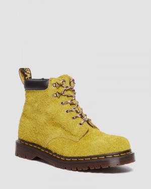 Moss Green Doctor Martens 939 Ben Suede Padded Collar Lace Up Boots (Long Napped Suede) | WN49-H2JV