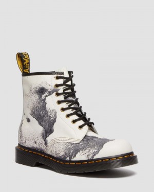 Multi Doctor Martens 1460 Tate 'Decalcomania' Backhand Leather Lace Up Boots (Backhand) | JL32-Z5OS