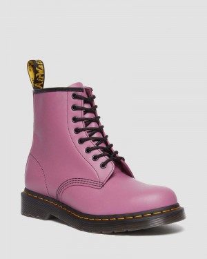 Muted Purple Doctor Martens 1460 Smooth Leather Lace Up Boots (Smooth Leather) | HN12-Z1TR