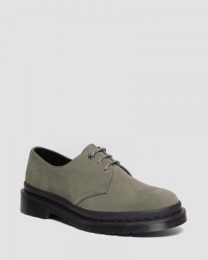 NICKEL GREY Doctor Martens 1461 Milled Nubuck Oxford Shoes (Milled Nubuck Wp) | OO31-T0UN