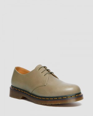 Olive Doctor Martens 1461 Carrara Leather Oxford Shoes (Carrara) | RY49-H3KW