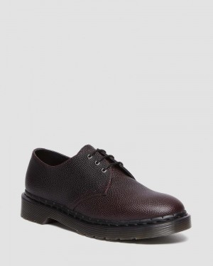 Oxblood Doctor Martens 1461 Pebble Grain Leather Oxford Shoes (Atlas Pebble Grain) | LA81-V6PY