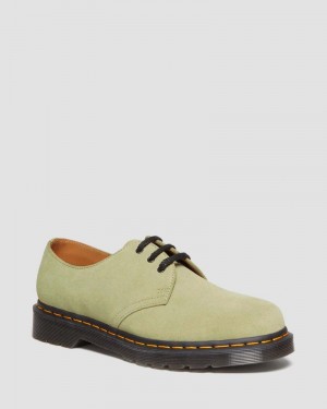 Pale Olive Doctor Martens 1461 Suede Oxford Shoes (E.H.Suede) | YZ13-K8AX