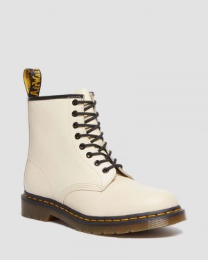 Parchment Beige Doctor Martens 1460 Smooth Leather Lace Up Boots (Smooth Leather) | OJ64-Y9YL