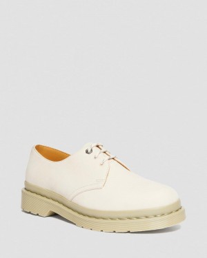 Parchment Beige Doctor Martens 1461 Mono Milled Nubuck Leather Oxford Shoes (Milled Nubuck Wp) | NG88-D1XY