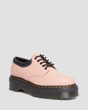 Peach Beige Doctor Martens 8053 Pisa Leather Platform Casual Shoes (Pisa) | RD46-S9MA