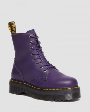 RICH PURPLE Doctor Martens Jadon III Boot Pisa Leather Platforms (Pisa) | OL54-G9BF