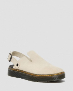 Sand Doctor Martens Carlson Suede Casual Slingback Mules (E.H.Suede) | ZY37-J2DN