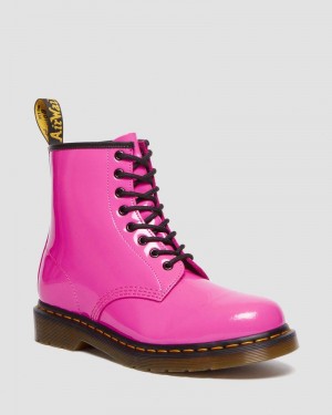 Thrift Pink Doctor Martens 1460 - Patent Leather Lace Up Boots (Patent Leather) | YV53-F2RQ