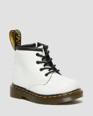 White Doctor Martens Infant 1460 Leather Lace Up Boots (Romario) | NM46-O4FJ