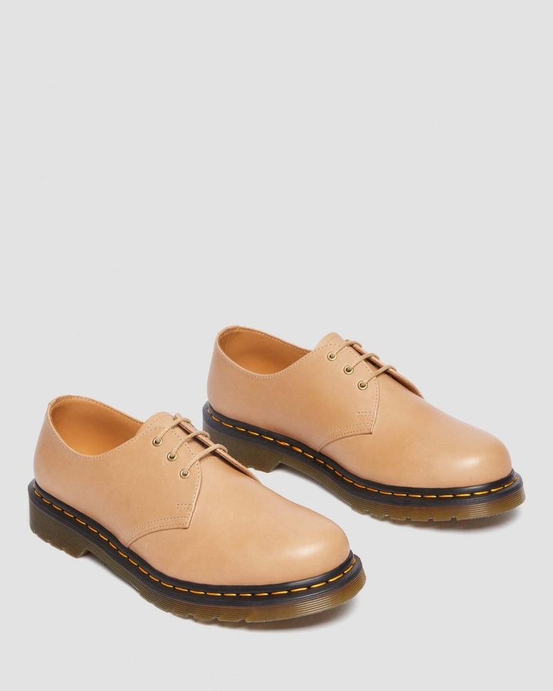 Beige Doctor Martens 1461 Carrara Leather Oxford Shoes (Carrara) | JS08-O3FJ