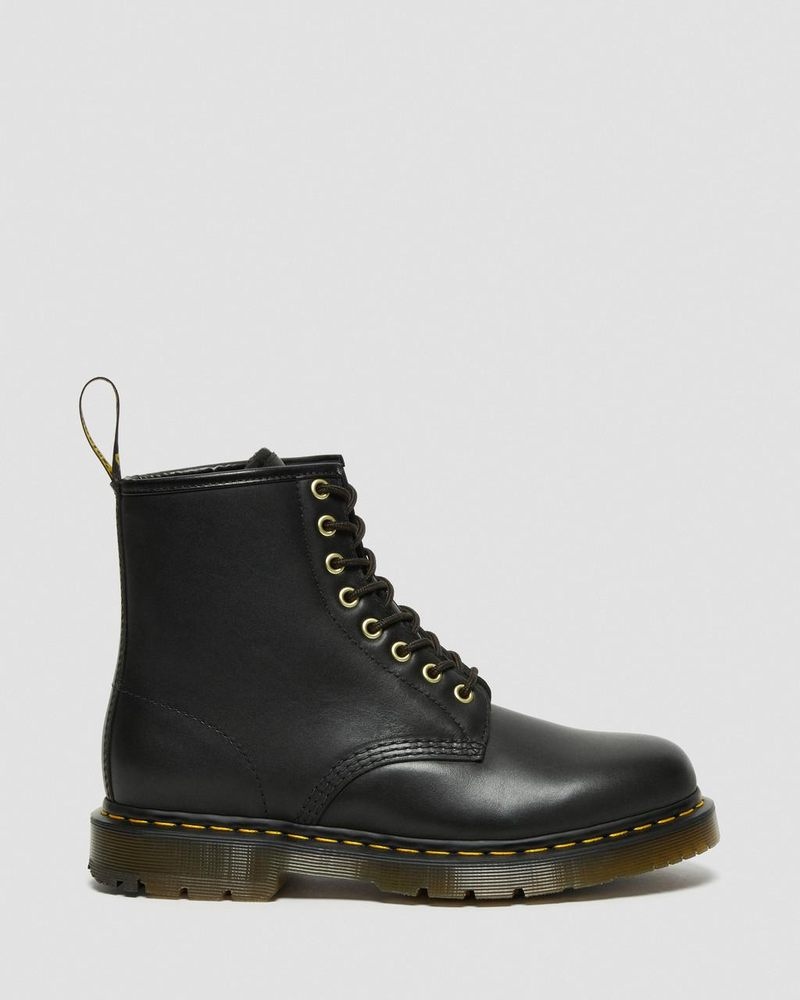 Black Doctor Martens 1460 DM's Wintergrip Leather Lace Up Boots (Blizzard Wp) | RN40-H8LM