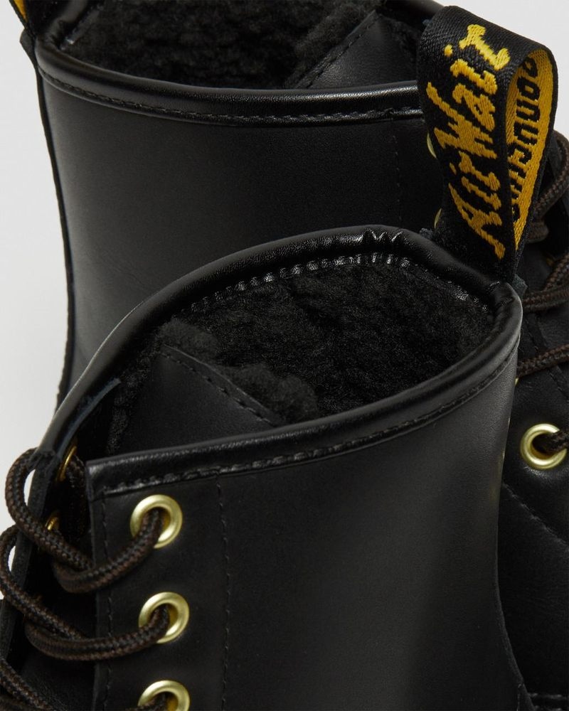 Black Doctor Martens 1460 DM's Wintergrip Leather Lace Up Boots (Blizzard Wp) | RN40-H8LM