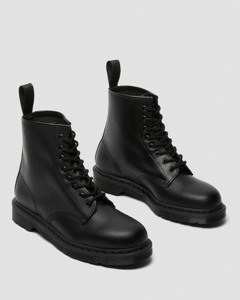 Black Doctor Martens 1460 Mono Smooth Leather Lace Up Boots (Smooth Leather) | DN15-C7KE