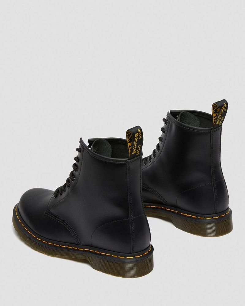 Black Doctor Martens 1460 Smooth Leather Lace Up Boots (Smooth Leather) | XH14-C6OW