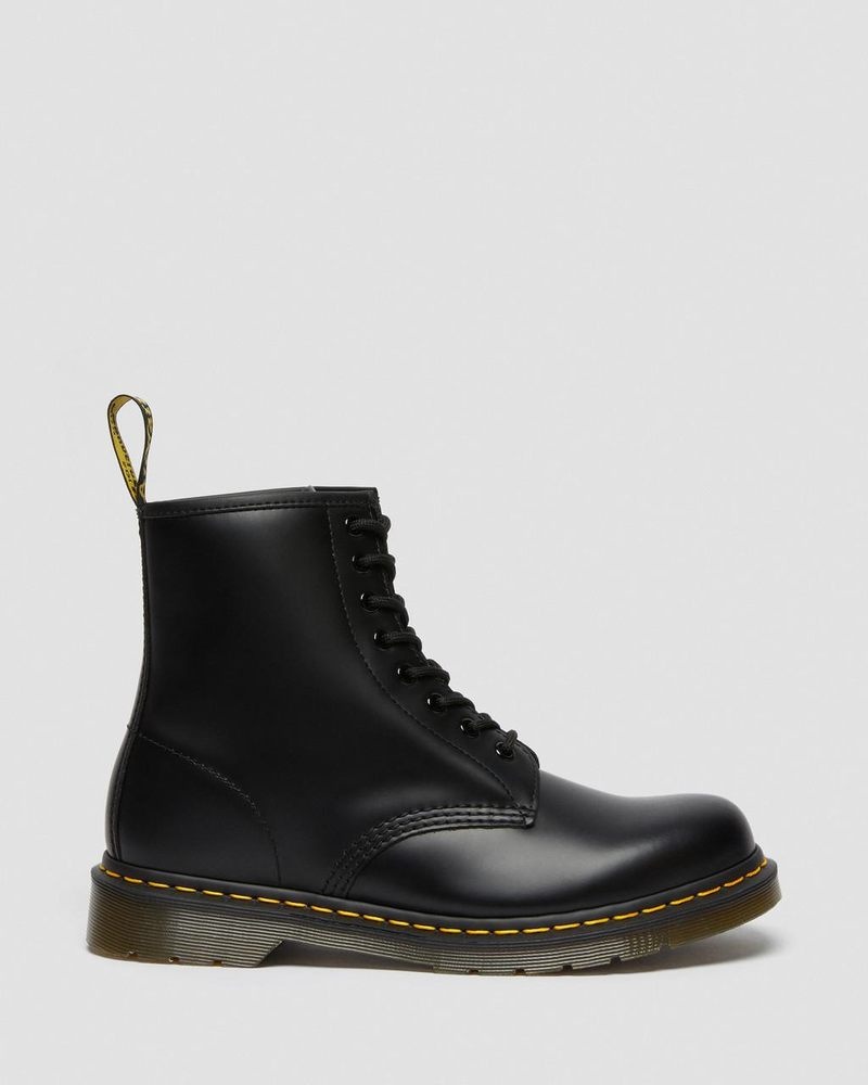 Black Doctor Martens 1460 Smooth Leather Lace Up Boots (Smooth Leather) | XH14-C6OW