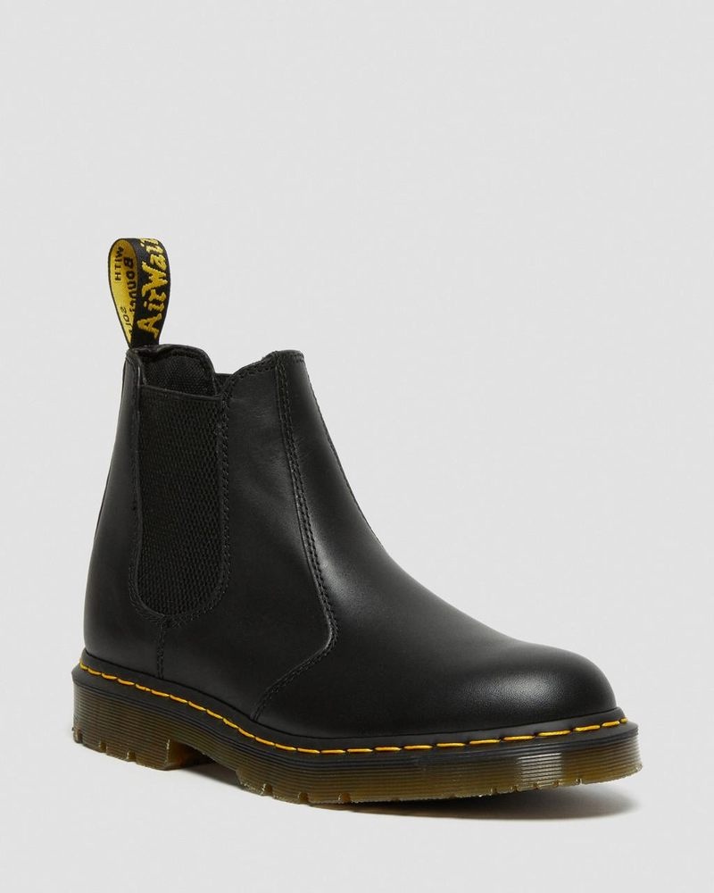 Black Doctor Martens 2976 Slip Resistant Leather Chelsea Boots (Industrial Full Grain) | EF65-Y1HP